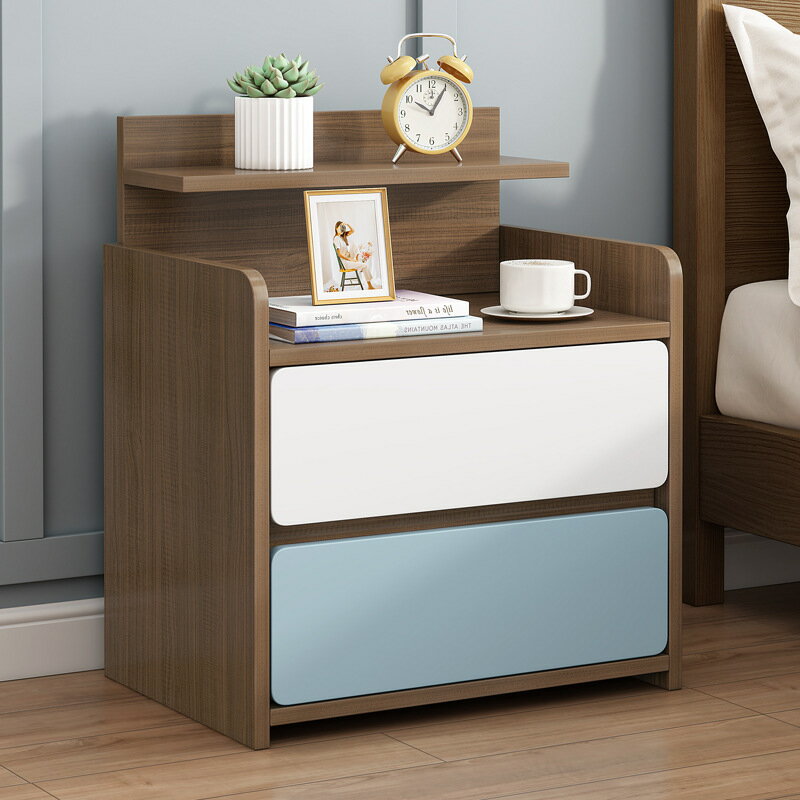 床頭柜現代簡約置物架迷你小型簡易家用臥室床邊北歐風小柜子儲物