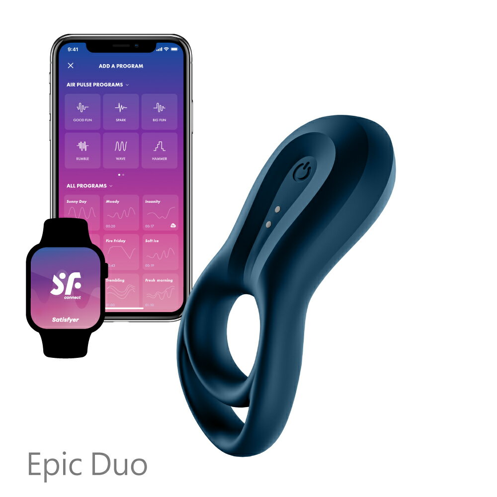 德國Satisfyer Epic Duo 智慧男士精力雙環