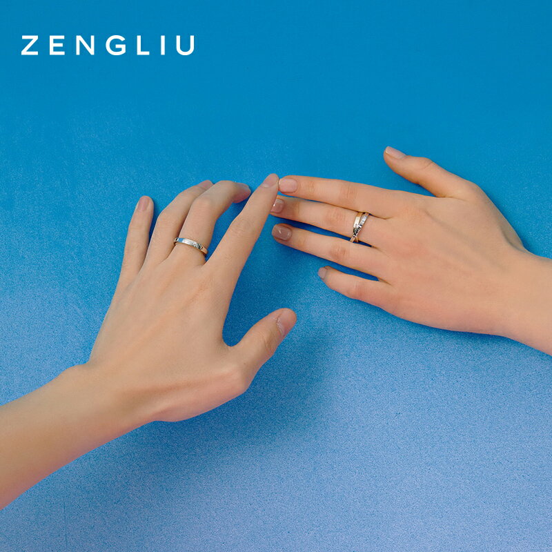 ZENGLIU設計師款情侶戒指一對男女小眾設計個性食指戒925純銀對戒