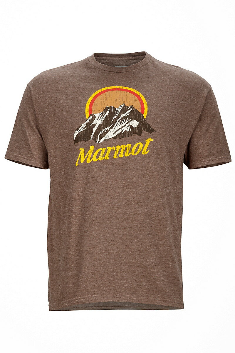 ├登山樂┤美國 Marmot Pikes Peak Tee 快乾短袖上衣-Brown Heather # 54190-7139