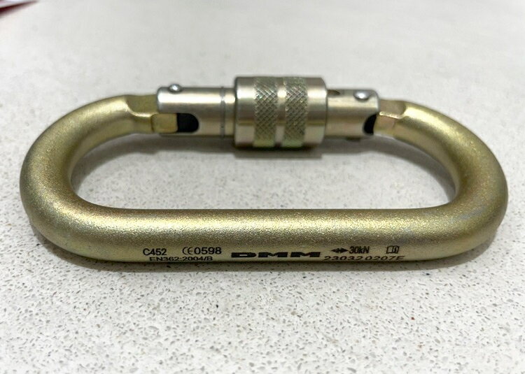 DMM 10mm Steel OVAL Screwgate Gold O型鉤環/高拉力O型環 C452 淡金色 2