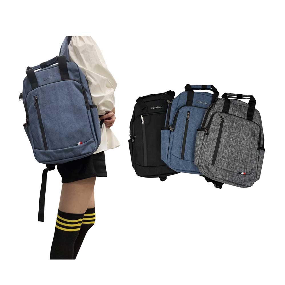 ~雪黛屋~Valenli 後背包中小容量可A4資料夾主袋+外袋共四層防水尼龍布VW1079 0