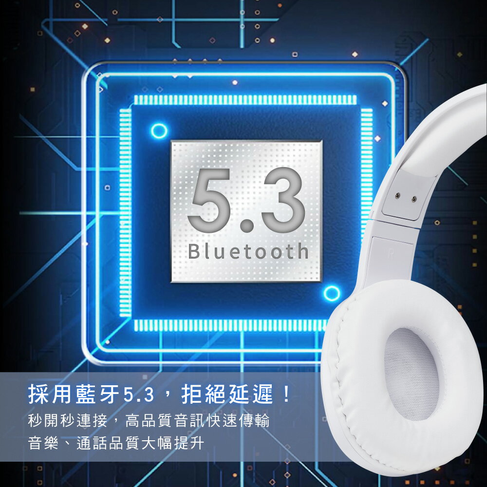 KINYO 耐嘉 無線藍牙頭戴式耳機 BTE-3830 內建麥克風 藍牙5.3 免持通話 3.5mm音源線 TPC充電 2