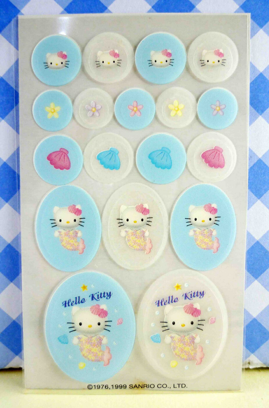 【震撼精品百貨】Hello Kitty 凱蒂貓 KITTY貼紙-香水貼紙-藍美人魚 震撼日式精品百貨