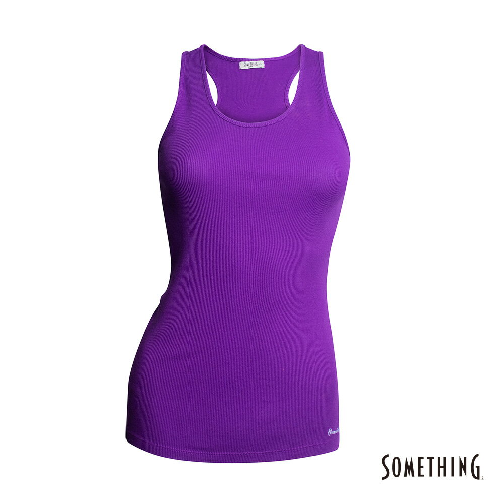 SOMETHING 女款 休閒流行背心 (紫紅色)