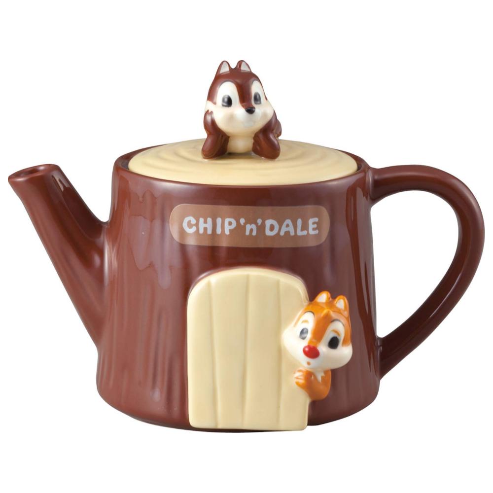 【震撼精品百貨】Chip N Dale_奇奇蒂蒂松鼠~日本迪士尼DISNEY 奇奇蒂蒂陶瓷茶壺(樹幹造型/350ML)*24622