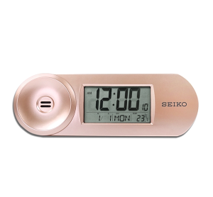 SEIKO 精工錶 可愛話筒造型 多功能 日期 溫度 貪睡鬧鈴 電子鐘(QHL067P)-14x5X3-白色-贈品(非賣品)【刷卡回饋 分期0利率】【跨店APP下單最高20%點數回饋】