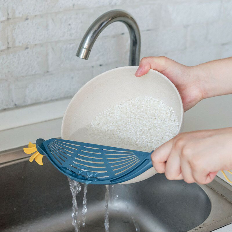 淘米神器淘米勺洗米篩廚房用品家用大全多功能瀝水器淘米刷淘米棒