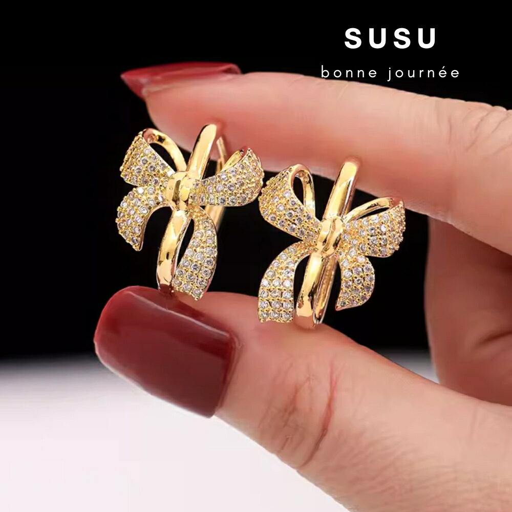 SU SU︱立體蝴蝶結耳環❤️日韓 明星 熱銷 925純銀 防過敏 珍珠 飾品 耳環 項鍊 手鍊 穿搭 時尚 3