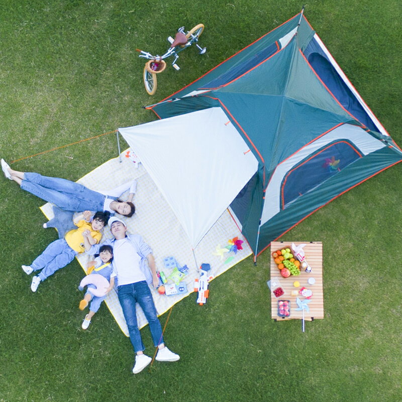 帳篷 戶外便攜式 野營 加厚 輕便裝備 野外 露營裝備 防雨 兒童 野餐 可折疊