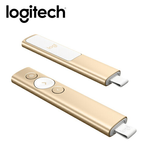 【logitech 羅技】SPOTLIGHT簡報器-香檳金【三井3C】