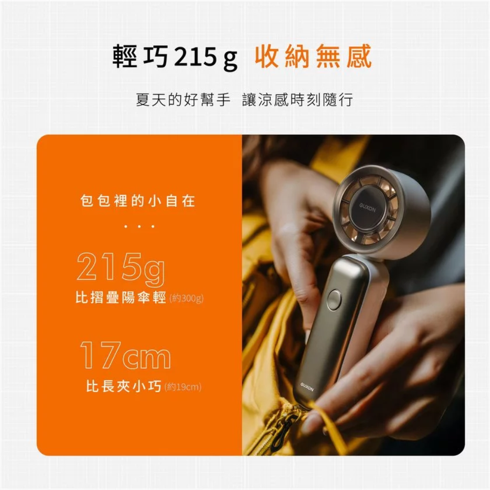現貨GUXON 巧冰扇 冰敷 手持風扇 贈掛繩 可上飛機 半導體製冷 高速摺疊 風扇 五段風速 掛脖 桌面 手持 7