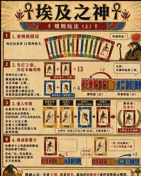 埃及之神 Gods of Egypt 繁體中文版 高雄龐奇桌遊 正版桌遊專賣 熱門桌遊商品 3