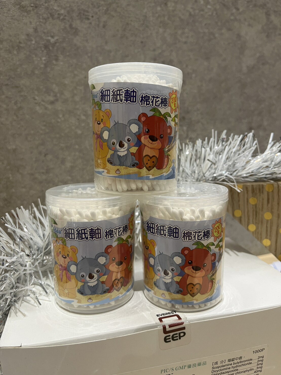 卡通造型紙軸棉花棒 細 200入｜光點藥局 2006228