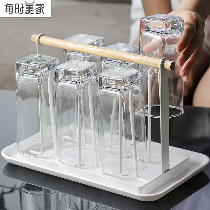 鐵藝杯架創意水杯置物架家用茶杯玻璃杯架收納杯子託盤瀝水掛架子