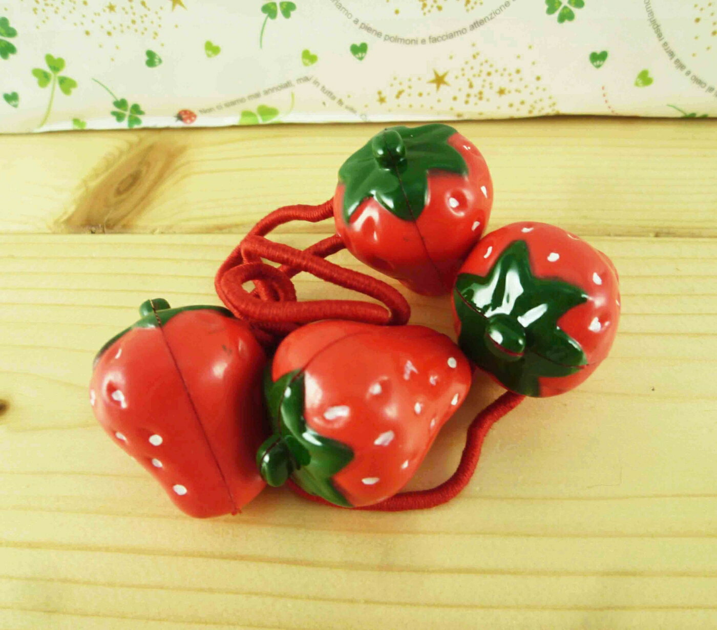 【震撼精品百貨】草莓 Strawberry 2入造型髮束-紅 震撼日式精品百貨