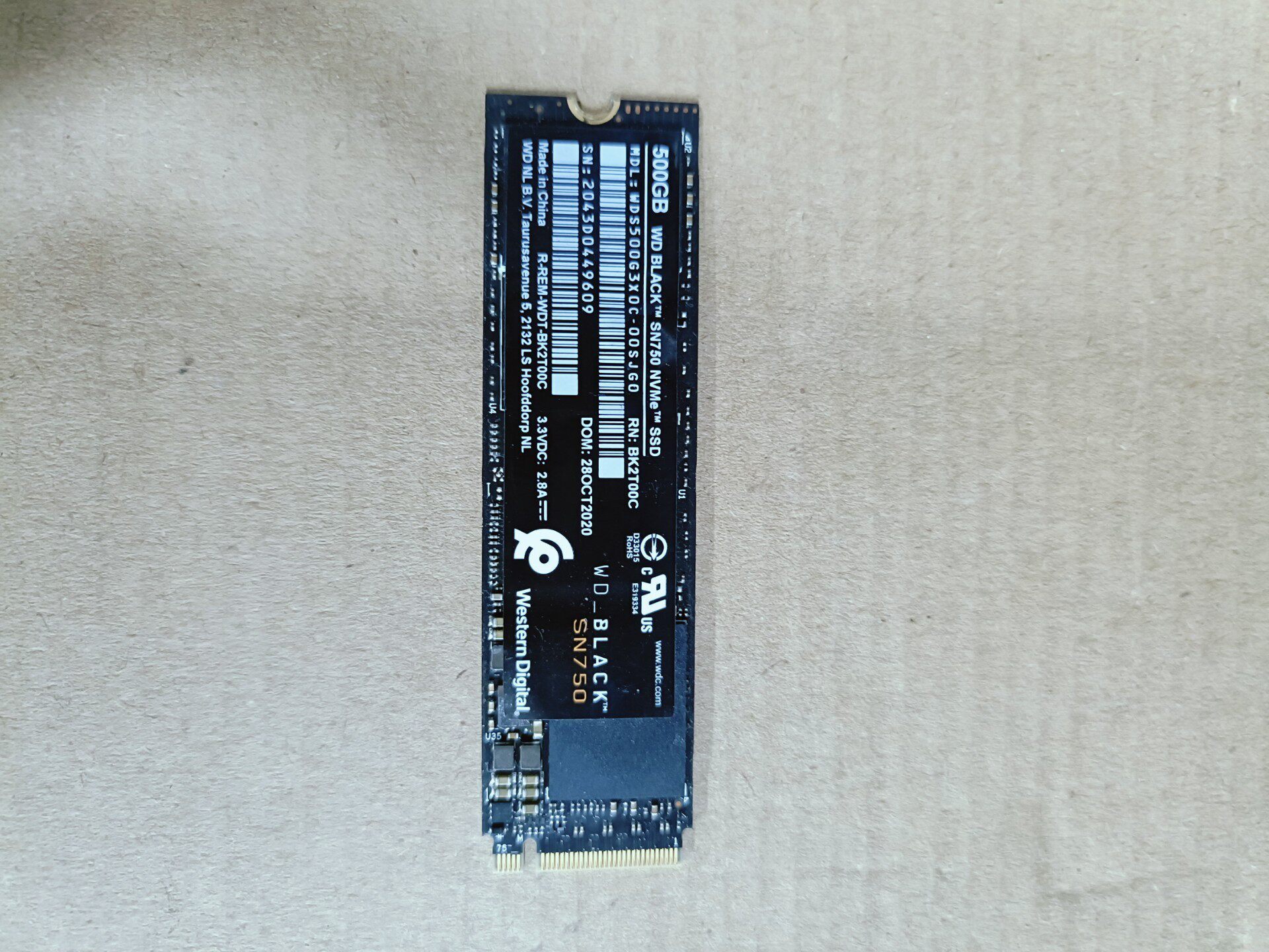西部數據WD BLACK SN750 500G NVMe固態硬碟 M.2 SSD 拆機正品 效能升級 遊戲專用 無拆無修
