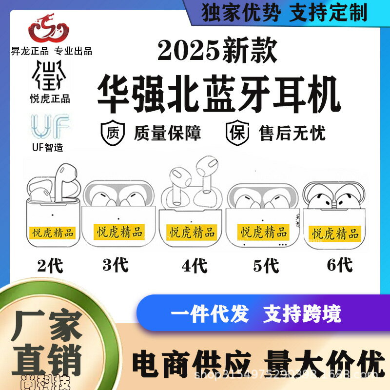 華強北悅虎升龍洛達金腔二三四五六七高品全系全功能降噪藍芽耳機