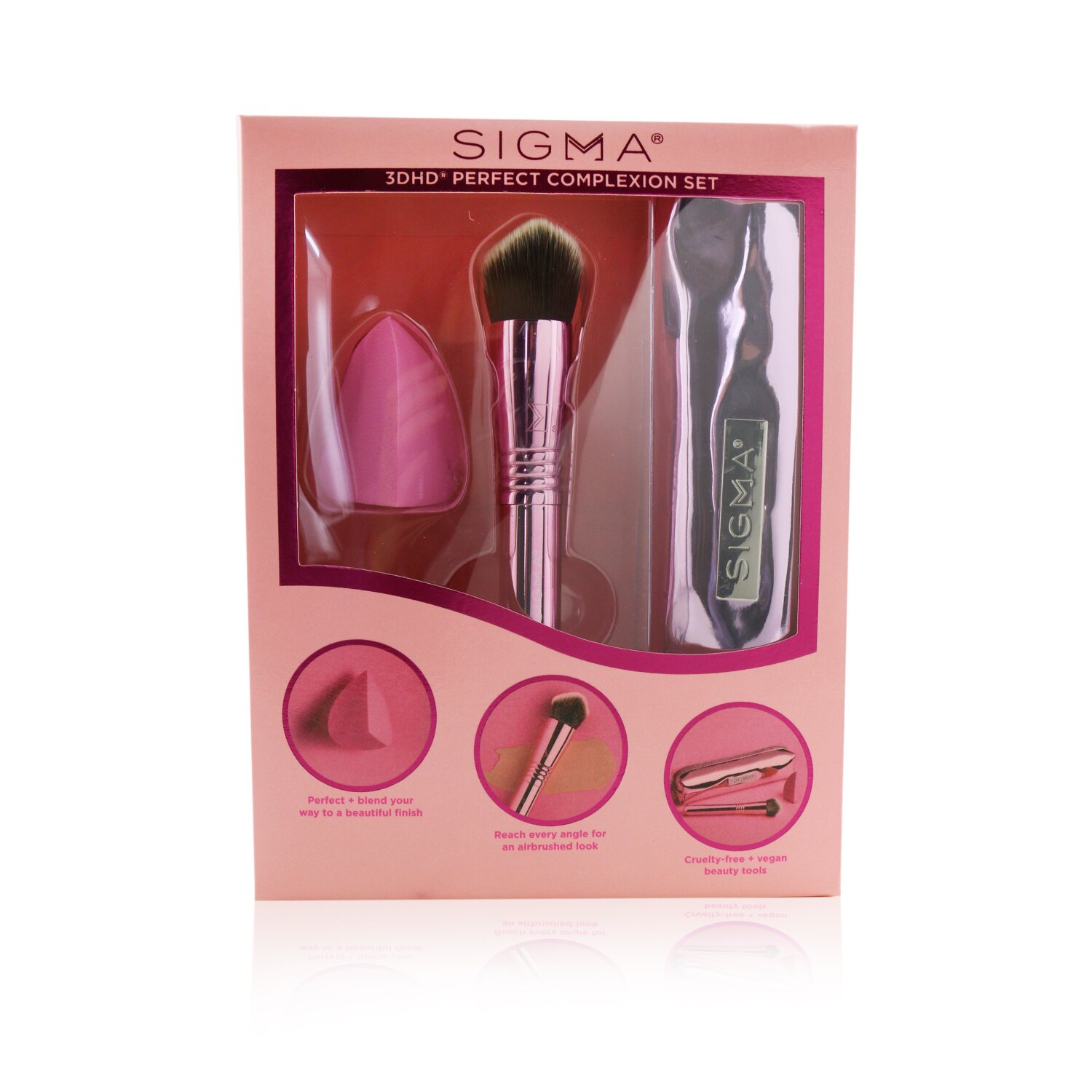 Sigma Beauty - 3DHD Perfect Complexion套裝 (1x彩妝蛋、1x 蜜粉掃、1x 化妝袋)
