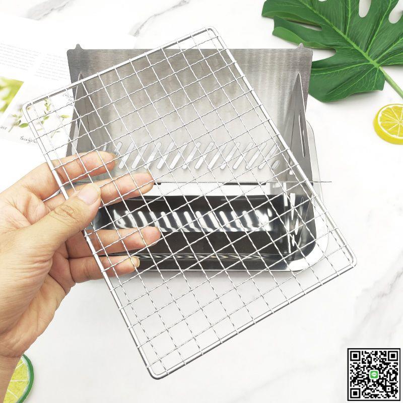 多人戶外折疊式卡片爐野外不銹鋼烤肉架便攜式木炭爐燒烤柴火爐-UM.有米家居