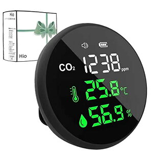 HIO【日本代購】日置產業 二氧化碳濃度測量器 CO2測定器 ndir方式 濕度 溫度 USB充電式－黑色