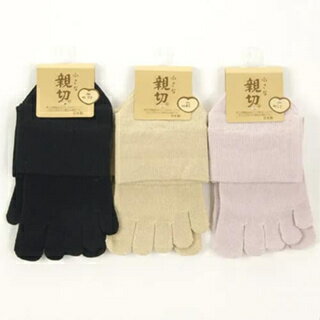 現貨 日本製~ 親切 五指襪 襪口無橡膠 防滑 5趾襪  寬鬆襪 純棉 糖友襪 長輩襪 無壓力櫗 睡眠襪 絲光線 小腿襪