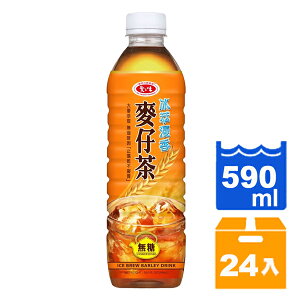 愛之味 麥仔茶 冰萃漫香-無糖 590ml (24入)/箱【康鄰超市】