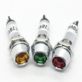 1001A-G  110VAC  M8 LED 綠色井型指示燈-10PCS/包(含稅)【佑齊企業 iCmore】