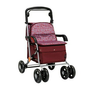 日本幸和TacaoF標準型步行車R133(酒紅)帶輪型助步車/步行輔助車/散步車/助行椅
