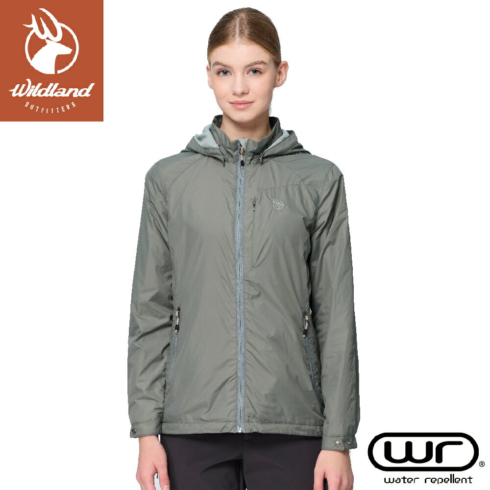 【Wildland 荒野 女 輕量刷毛防風保暖外套《迷霧綠》】0B22907/軟殼外套/機能外套