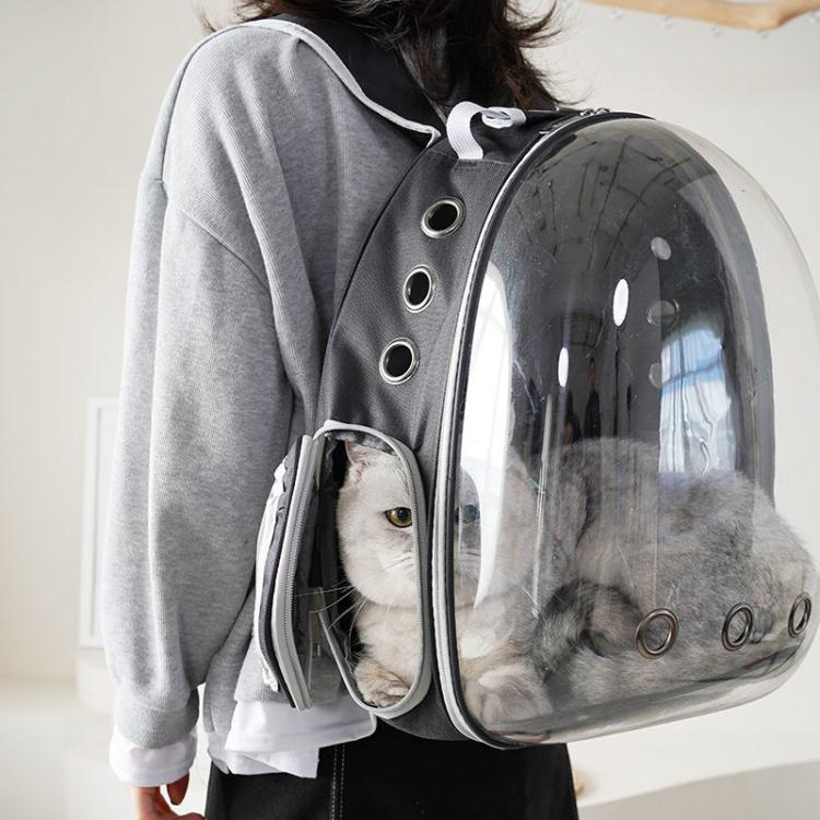 寵物用品貓包太空艙背包外出便攜寵物包貓咪透明背包狗狗裝貓雙肩快速出貨