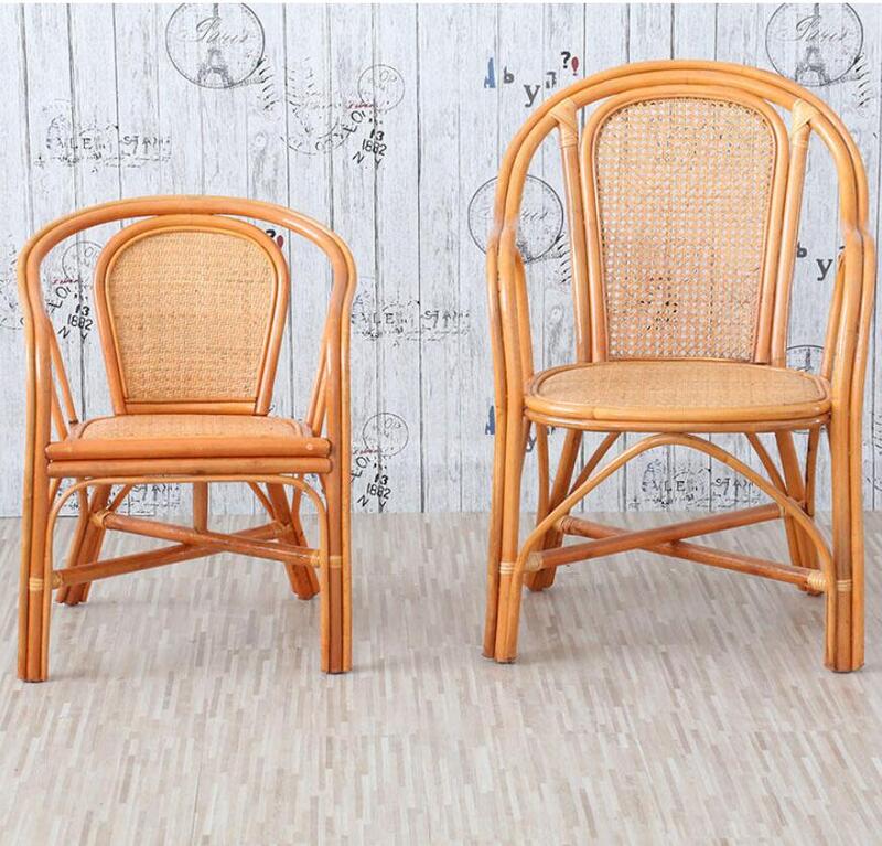 特賣中✅最低小藤椅子 靠背椅 天然藤編織單人家用餐椅 休閒陽臺書房送長輩