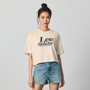 Lee 女款 寬鬆版 Lee Holiday文字 短版 短袖T恤 | Modern