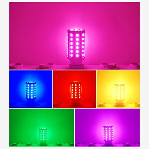LED玉米燈 E27家用省电螺旋燈泡 5W10W15W20W30W40W60W 粉紫紅黄藍綠光