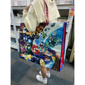 ✨失心瘋頻道✨⚠現貨⚠日本境內 日本環球購物袋 日本環球預購瑪利歐雙面圖案大容量購物袋