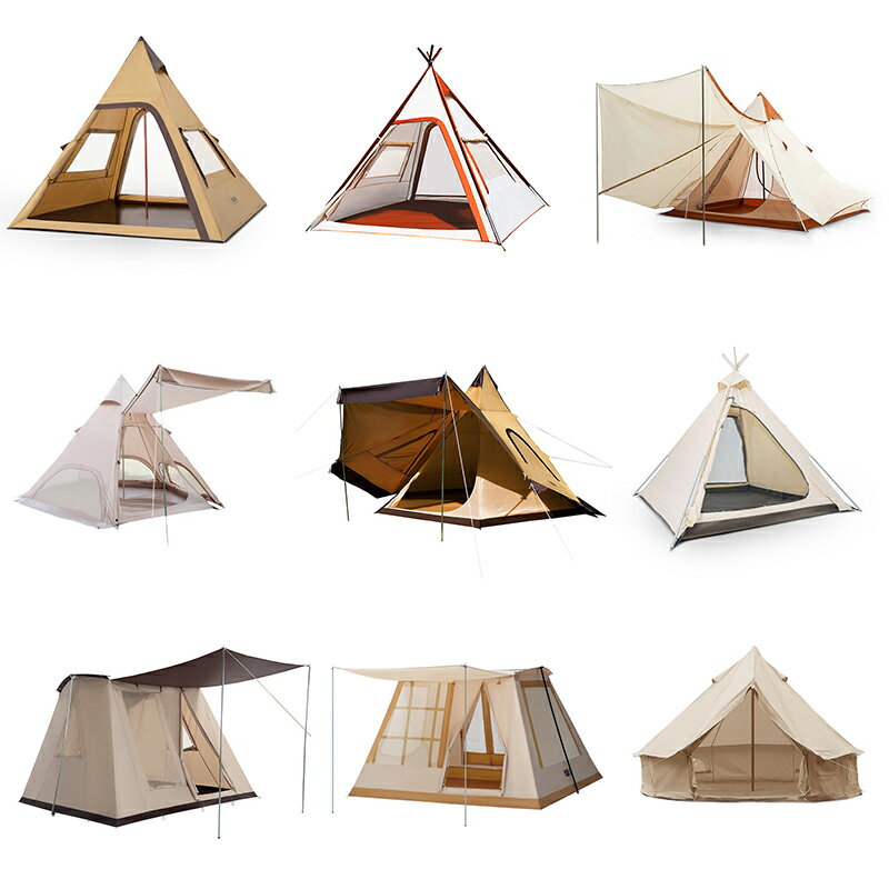 探險者帳篷戶外露營野營加厚防暴雨輕奢野外豪華全套裝備天幕大型
