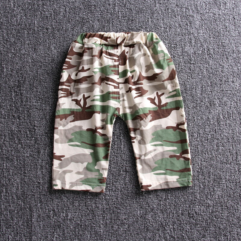 童裝男童套裝夏裝寶寶夏季套裝兒童韓版帥氣小童運動迷彩服兩件套 3