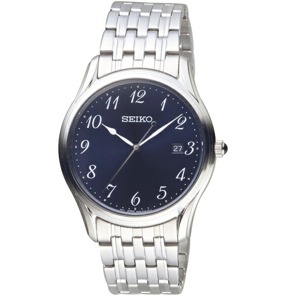 SEIKO 精工錶 經典簡約時尚錶 6N42-00K0B(SUR301P1)-39mm-藍面鋼帶【刷卡回饋 分期0利率】【APP下單22%點數回饋】
