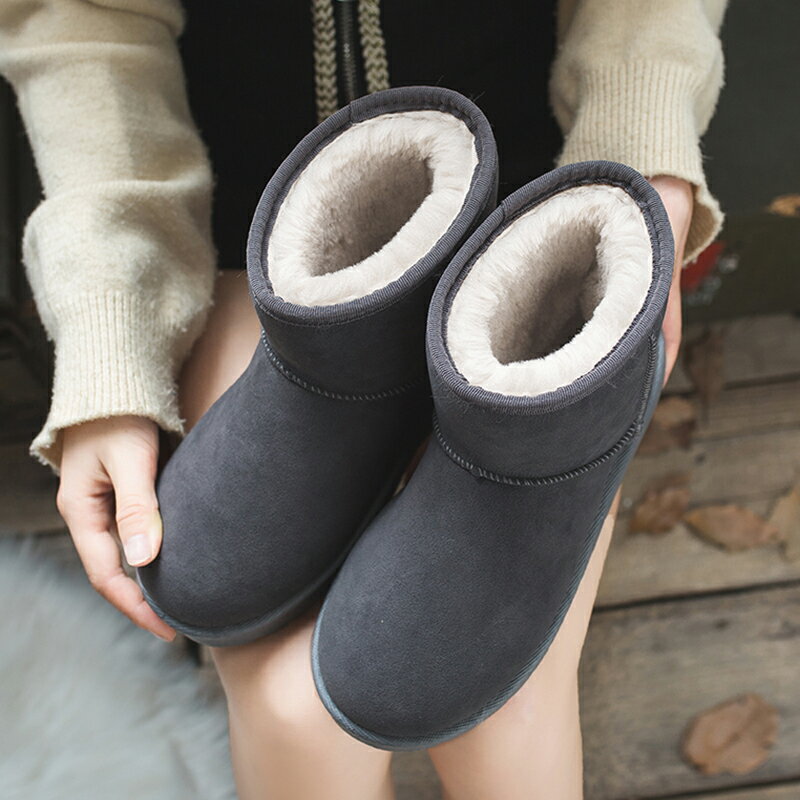 2020新款加厚冬季雪地靴平底女短靴韓版保暖防滑學生棉鞋保暖靴子