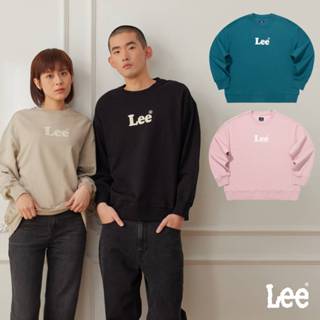 Lee 男女同款 LOGO大學T