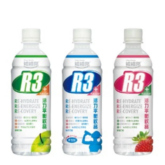 美生藥局｜超過8瓶請選賣家宅配【維維樂】R3電解水 500ml 柚子、草莓、蘋果