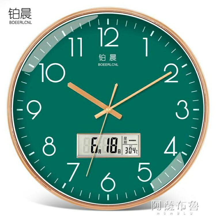 掛鐘 鐘錶掛鐘客廳家用時尚現代簡約靜音北歐創意時鐘掛墻石英鐘錶掛錶 快速出貨
