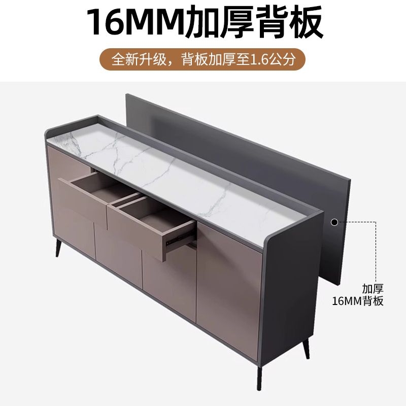 免運開立發票 櫥櫃 茶水桌 巖板收納櫃餐邊櫃簡約實木茶水櫃客廳邊櫃儲物邊櫃廚房酒櫃 快速出貨