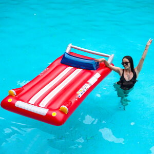 漂浮床 充氣浮板 水上漂浮床 浮排充氣浮床大人兒童水上派隊冰吧充氣床泳池玩具游泳圈漂浮坐騎『FY00117』
