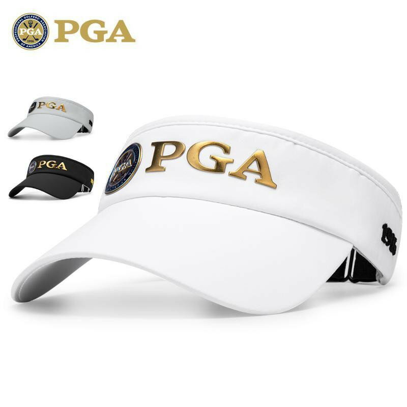 【2024新款】美國PGA高爾夫帽子男款 無頂透氣球帽 吸汗內裡防曬鴨舌帽 運動訓練專用
