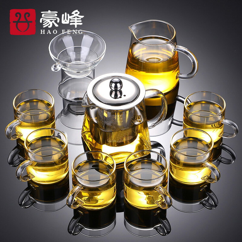 耐熱玻璃功夫茶具套裝家用簡約現代透明茶壺過濾泡茶器茶杯