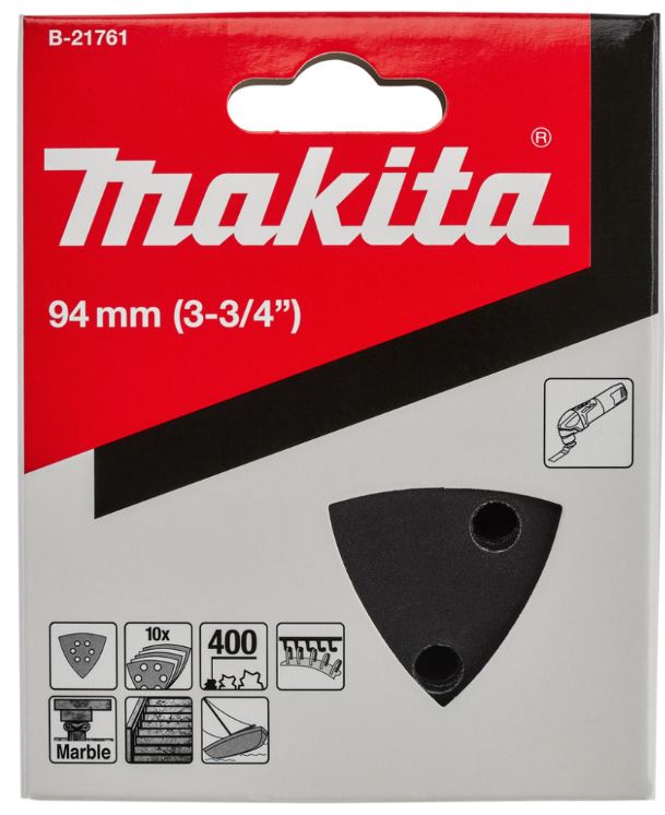 MAKITA 牧田 B-21761 三角形砂紙 #400 拋光 研磨 適用 石材 硬材料