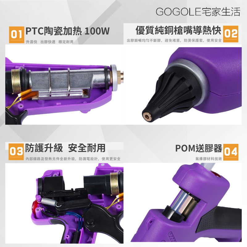 TOPFORZA 拓伏銳 100W工業級熱熔膠槍 HG-9605 4