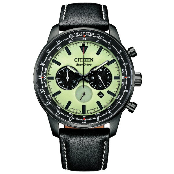 CITIZEN 星辰 Chronograph CA4505-21X 光動能三眼計時時尚錶 夜光綠 44mm｜樂天全館特惠中★指定刷卡回饋10%