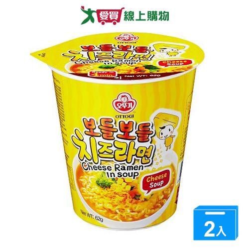 韓國不倒翁起司風味湯杯麵62g【兩入組】【愛買】